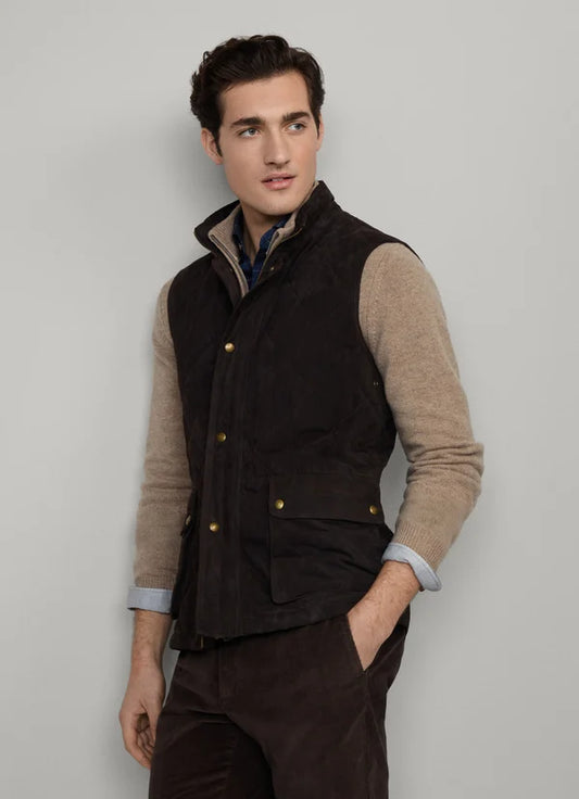 SUEDE DIAMOND GILET