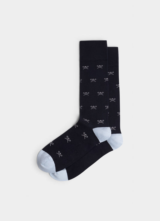 Calcetines con logo jacquard Hackett London, azul tinta (INK-BLUE)