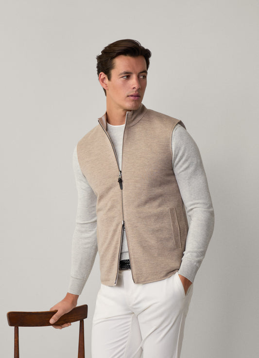 KNIT NYLON GILET HYB