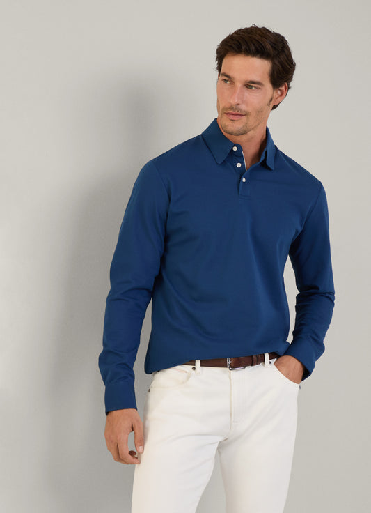 MERCERISED POLO LS