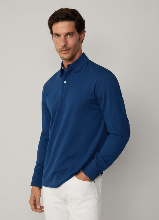 MERCERISED POLO LS